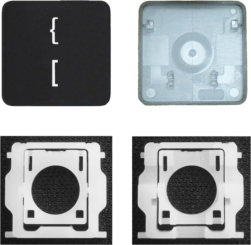 GRMTRV Replacement Individual Key Cap Hinge for MacBook Air 13'' 15'' M3 M4 A3113 A3114 A3240 A3241, 14'' 16'' Pro/Max M4 A3185 A3186 A3401 A3112 A3403 2024-2025 (Left Braces Brackets/Open Braces Brackets) - Image 1